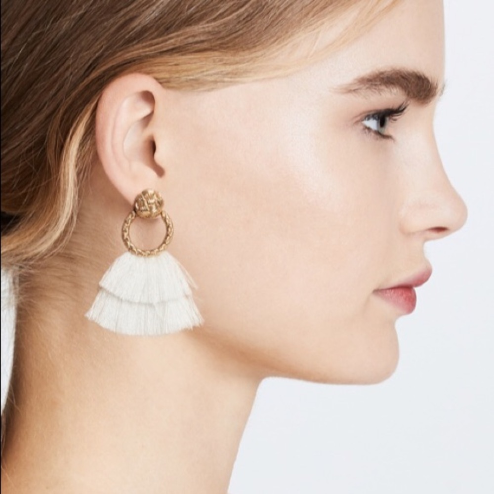 For Love And Lemons Loop Fringe Earrings